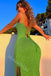 Sexy Sequare Sleeveless Side Slit Sheath Long Prom Dress,PDS11556