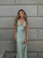 Sexy Spaghetti Straps V-Neck Sleeveless Mermaid Long Prom Party Dress,PDS11775