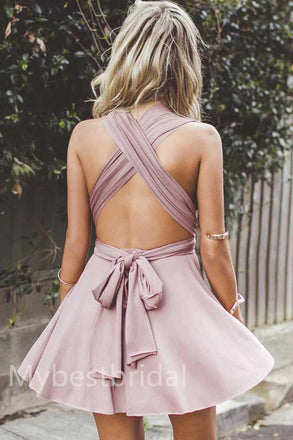 Elegant V-neck Sleeveless A-line Short Mini Homecoming Dress,  HDS0092