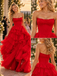 Glam Strapless Beaded Chiffon Tiered Ruffle Ball Gown,PDS118640