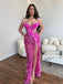 Sexy Deep V-neck Sleeveless Side slit Mermaid Long Prom Dress,PDS1136
