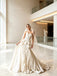 Vintage Pleats Dimensional Flowers Sleeveless Satin A-Line Floor Length Wedding Dresses, WD0381