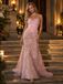 Dreamy 3D Floral Tulle Strapless Beaded Mermaid Long Evening Dress,PDS118737
