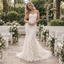 Exquisite Spaghetti Strap 3D Floral Appliques Lace Mermaid Wedding Dress,WD0436