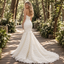 Glamorous Strapless Ruched Satin Mermaid Wedding Dress with Ruffled Tulle Skirt,WD0437