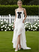 Black and White Bowknot Ruffles High-Low A-Line Long Prom Party Dress,PDS118495