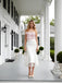 Pink and White Strapless  Sleeveless Mermaid Long Prom Party Dress,PDS118496