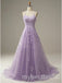 Elegant Spaghetti Straps Sleeveless A-line Long Prom Dress,PDS11675