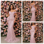 Romantic Blush Pink Lace Off Shoulder 3D Floral Mermaid Prom Dress,PDS118766