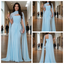 Elegant Sky Blue Chiffon Cape Pleated Strapless Mermaid Formal Dress,PDS118767
