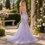 Romantic Strapless Lace Appliqued Glitter Tulle Mermaid Prom Dress,PDS118682