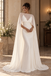 Dreamy Cape Sleeve Sheer Satin Mermaid Minimalist Wedding Gown,WD0441