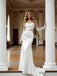 Elegant Ivoy V-Neck Strapless Lace and Satin Mermaid Long Prom Party Dress,PDS118500