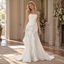 Luxurious Strapless Draped Satin Mermaid Wedding Dress with Statement Ruffles,WD0442