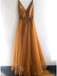 Elegant V-neck Sleeveless A-line Floor Length Prom Dress,PDS11599