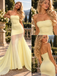 Sexy Strapless Sheer Chiffon Mermaid Train Prom Evening Dress,PDS118684