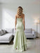 Charming Ruffles Side Slit Strapless High-Low Mermaid Long Prom Party Dress,PDS118503