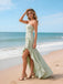 Charming Ruffles Side Slit Strapless High-Low Mermaid Long Prom Party Dress,PDS118503