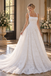 Timeless Square Neck Spaghetti Strap Allover Lace A-Line Wedding Dress,WD0445