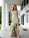 Charming Ruffles Side Slit Strapless High-Low Mermaid Long Prom Party Dress,PDS118503