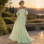 Dreamy Off Shoulder Pleated Chiffon A-Line Flowy Prom Gown,PDS118686