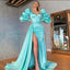 Sexy V-neck Long Sleeves Side Slit Mermaid Long Prom Dress,PDS11507