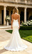 Elegant Halter Strapless Sleeveless Satin Mermaid Floor Length Wedding Dresses, WD0364