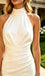 Elegant Halter Strapless Sleeveless Satin Mermaid Floor Length Wedding Dresses, WD0364