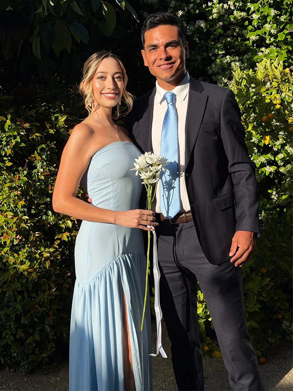 Sexy Strapless Sleeveless Side Slit Ruched Sheath Long Prom Party Dress,PDS11776