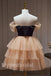 Elegant Off shoulder Sleeveless  A-line Short Mini Homecoming Dress,  HDS0089