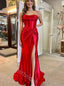 Sexy Strapless Sleeveless Side Slit Mermaid Long Prom Dress,PDS11543
