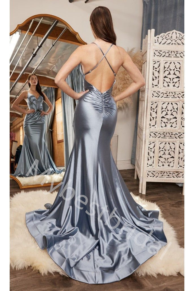 Sexy Spaghetti straps V-neck  Sleeveless Mermaid Long Prom Dress,PDS1093
