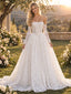 Regal Strapless Corset Detachable Long Sleeves Lace A-Line Wedding Dress ,WD0446