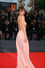 Gummy Pink Spaghetti Straps Sleeveless A-line Floor Length Prom Dress,PDS11605