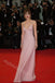 Gummy Pink Spaghetti Straps Sleeveless A-line Floor Length Prom Dress,PDS11605