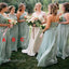 Mismatched Elegant Strapless Sleeveless A-line Bridesmaid  Dressess, BDS0367