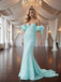 Sparkly Off Shoulder V-Neck Mermaid Sequin Long Prom Party Dress,PDS118506