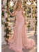 Romantic Off Shoulder Draped Tulle A-Line Long Prom Dress With Feather Hem,PDS118589
