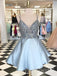 Elegant V-neck Sleeveless A-line Short Mini Homecoming Dress,  HDS0151