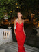 Elegant V-neck Sleeveless Ruffle Mermaid Long Floor Length Prom Dress,PDS11470