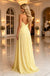 Gorgeous Halter Chiffon Pleated A-Line Long Evening Prom Gown,PDS118591