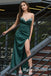 Elegant V-neck Sleeveless Side Slit Mermaid Long Prom Dress,PDS11715