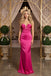 Chic Strapless Sweetheart Satin Sheath Long Prom Party Dress,PDS118592