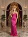 Chic Strapless Sweetheart Satin Sheath Long Prom Party Dress,PDS118592