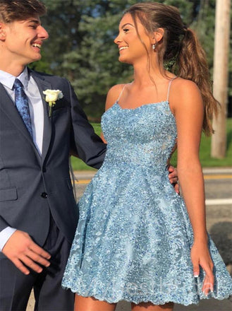 Sexy Square Sleeveless A-line Short Mini Homecoming Dress,  HDS0152