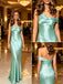 Luxury Asymmetrical One Shoulder Satin Mermaid Long Evening Dress,PDS118593