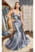 Sexy Spaghetti straps V-neck  Sleeveless Mermaid Long Prom Dress,PDS1093