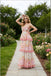Cute Sweetheart Spaghetti Straps Ruffles A-Line Long Prom Party Dress,PDS118514
