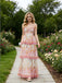 Cute Sweetheart Spaghetti Straps Ruffles A-Line Long Prom Party Dress,PDS118514