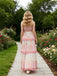 Cute Sweetheart Spaghetti Straps Ruffles A-Line Long Prom Party Dress,PDS118514